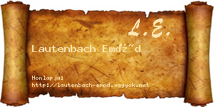 Lautenbach Emőd névjegykártya